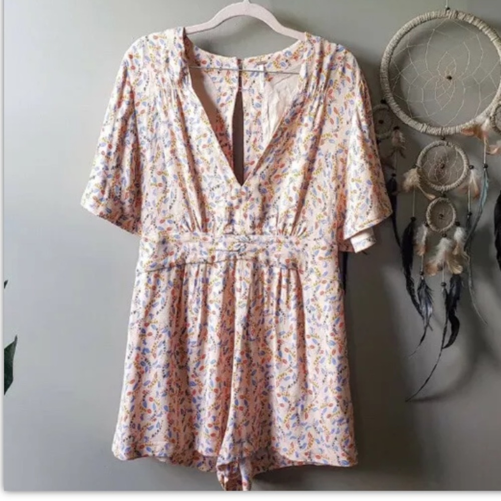 Free People Meet Virginia Pink Combo Romper